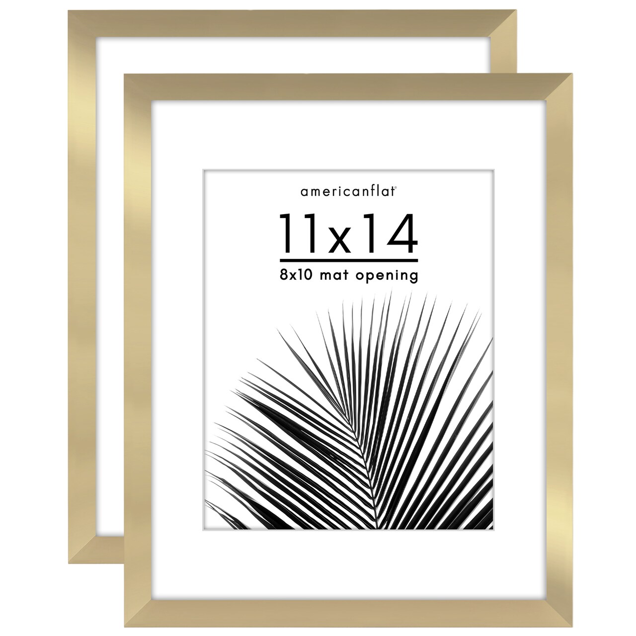 Americanflat 2 Pack of Picture Frames with Mat - Plexiglass Cover